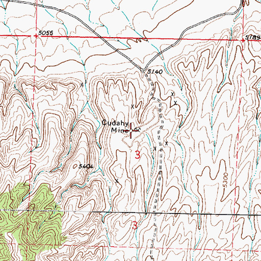 Topographic Map of Cudahy Mine, UT