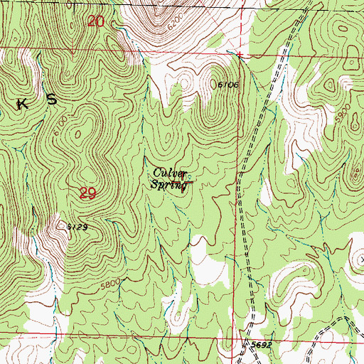 Topographic Map of Culver Spring, UT