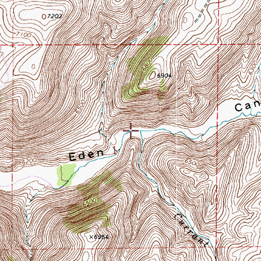 Topographic Map of Currant Creek, UT