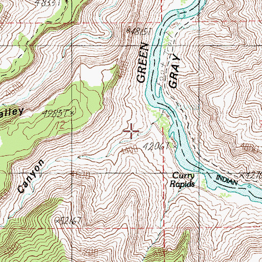 Topographic Map of Curry Canyon, UT