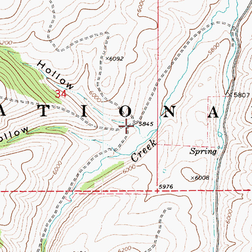 Topographic Map of Curtis Hollow, UT