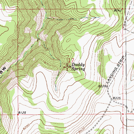 Topographic Map of Daddy Spring, UT