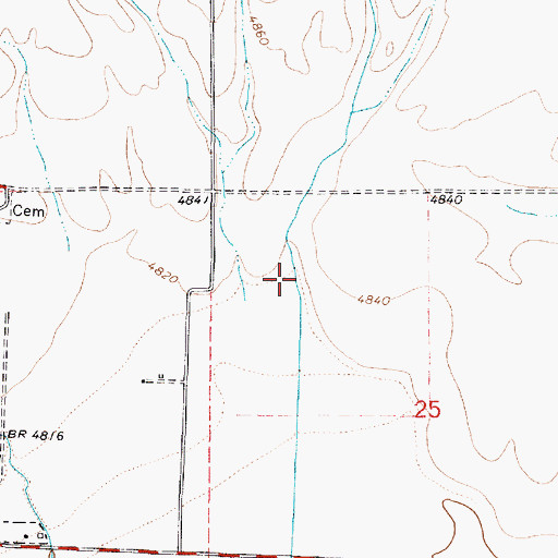 Topographic Map of Dahle Hollow, UT