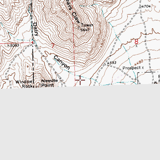 Topographic Map of Dairy Canyon, UT