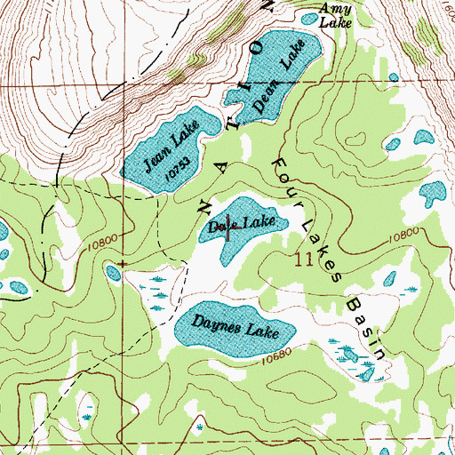 Topographic Map of Dale Lake, UT