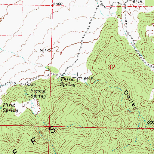 Topographic Map of Dalley Canyon, UT