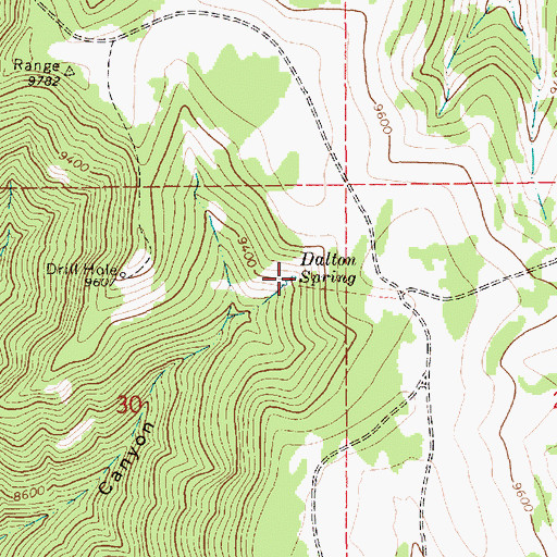 Topographic Map of Dalton Spring, UT
