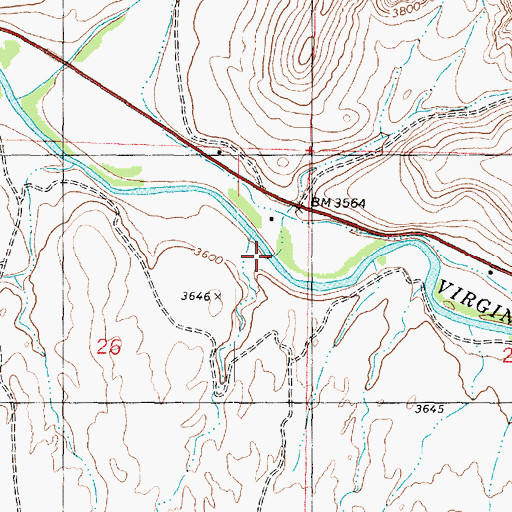 Topographic Map of Dalton Wash, UT