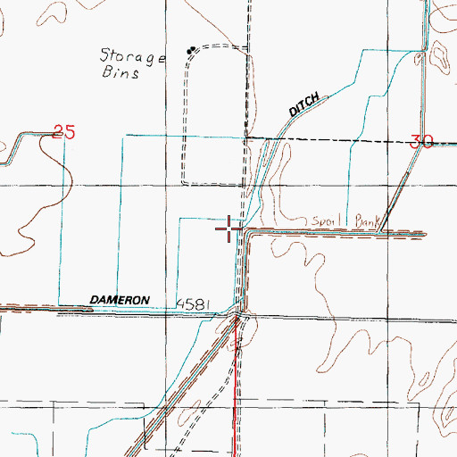Topographic Map of Dameron Ditch, UT