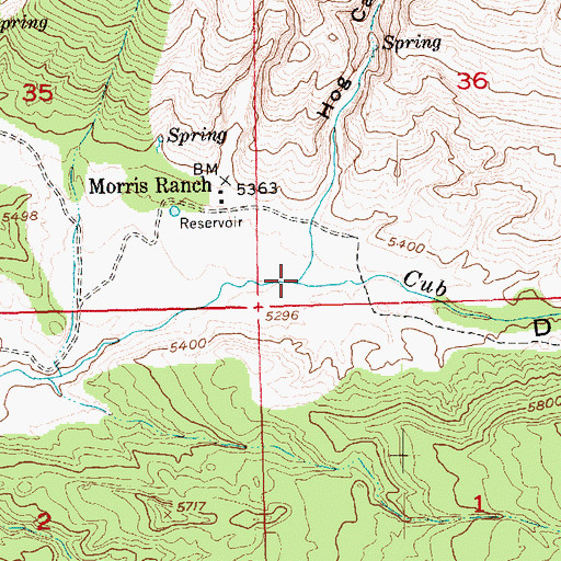 Topographic Map of Daniels Canyon, UT