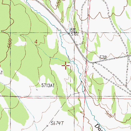 Topographic Map of Danish Hollow, UT