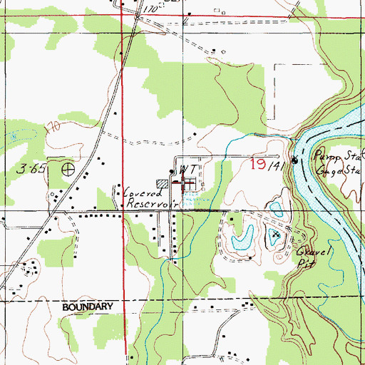 Topographic Map of Montgomery Water Filtration Plant, AL