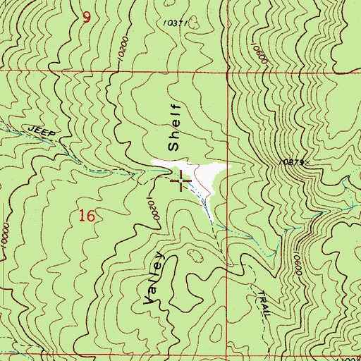 Topographic Map of Dark Valley Shelf, UT