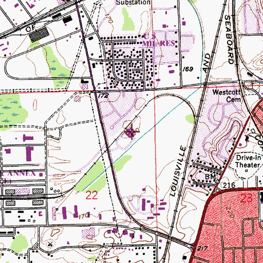 Topographic Map of Montgomery Youth Facility, AL