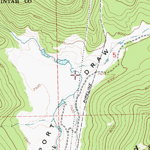 Topographic Map of Davenport Draw, UT