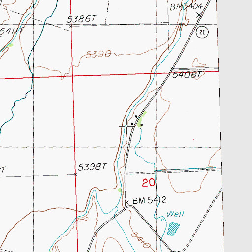 Topographic Map of Davies Ranch, UT