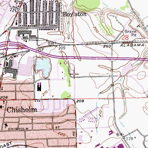 Topographic Map of Montgomery Zoo, AL