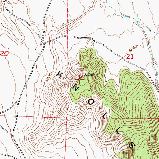 Topographic Map of Davis Knolls, UT