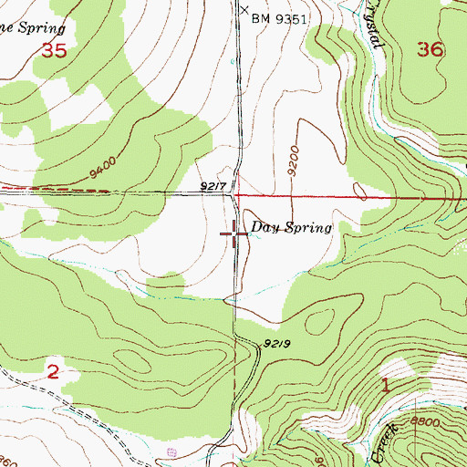 Topographic Map of Day Spring, UT