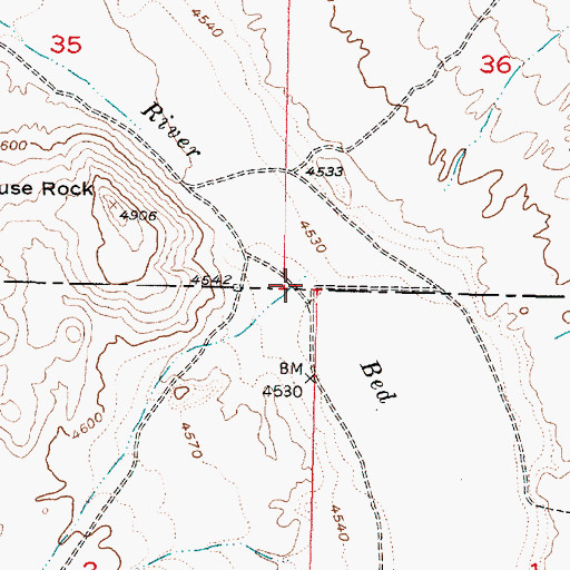 Topographic Map of Dead Ox Creek, UT