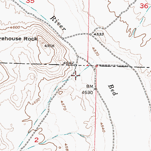 Topographic Map of Dead Ox Wash, UT
