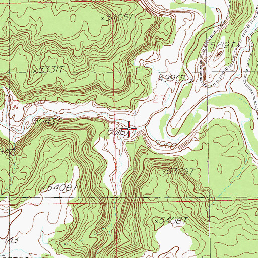 Topographic Map of Deadman Canyon, UT