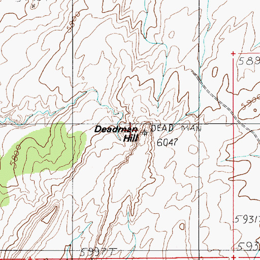 Topographic Map of Deadman Hill, UT