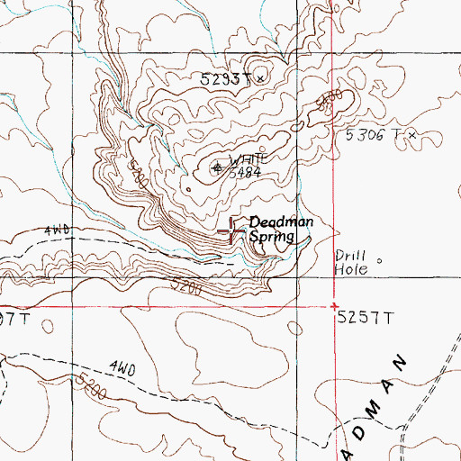 Topographic Map of Deadman Spring, UT