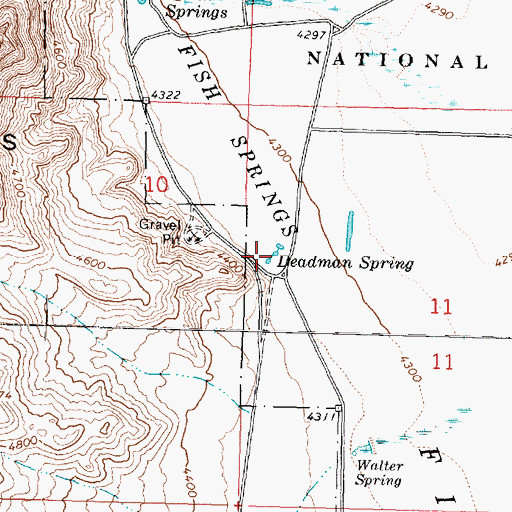 Topographic Map of Deadman Spring, UT