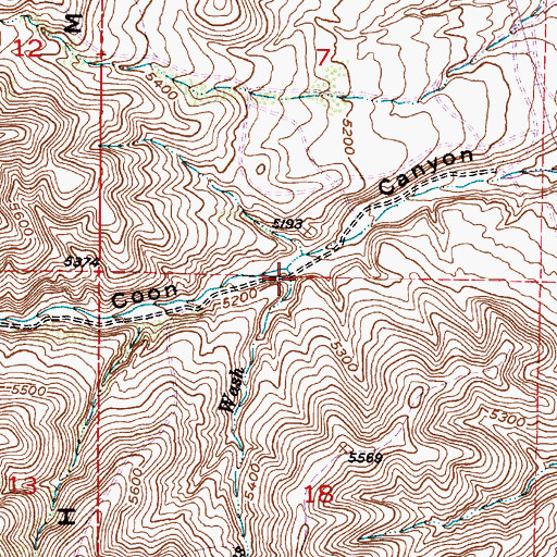 Topographic Map of Deadmans Wash, UT