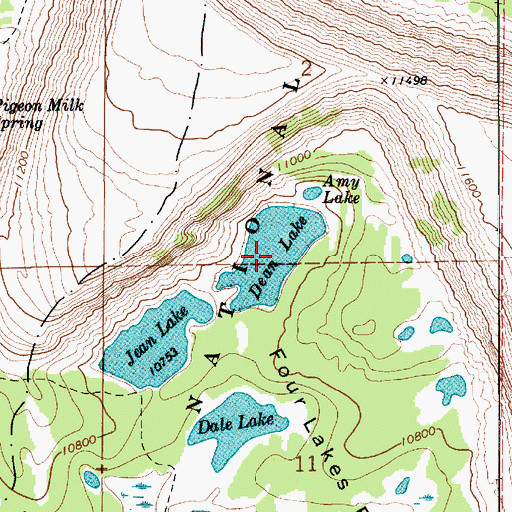 Topographic Map of Dean Lake, UT