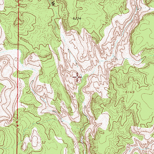 Topographic Map of Death Valley Draw, UT
