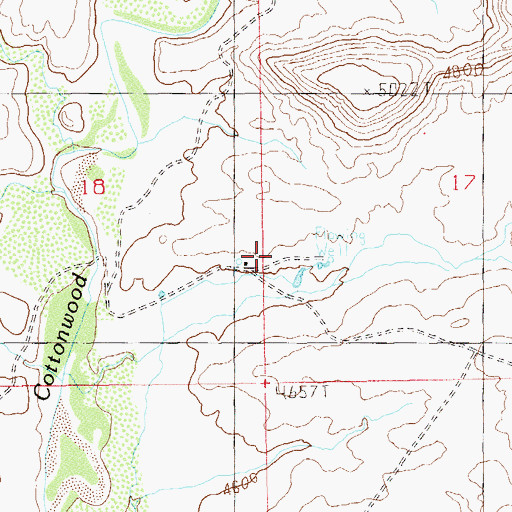 Topographic Map of Decker Ranch, UT