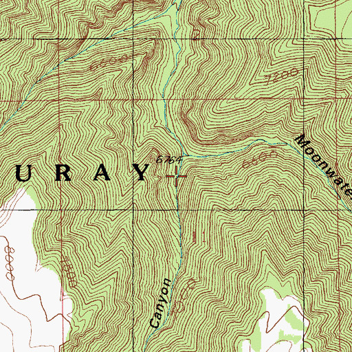 Topographic Map of Deep Canyon, UT