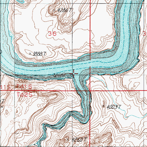 Topographic Map of Deep Canyon, UT