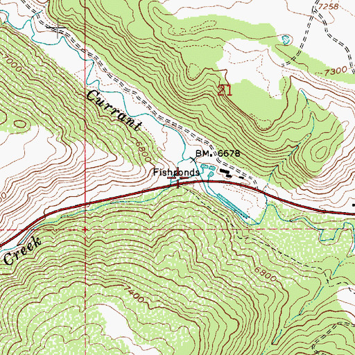 Topographic Map of Deep Creek Canyon, UT