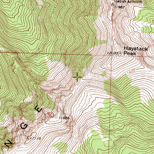 Topographic Map of Deep Creek Range, UT