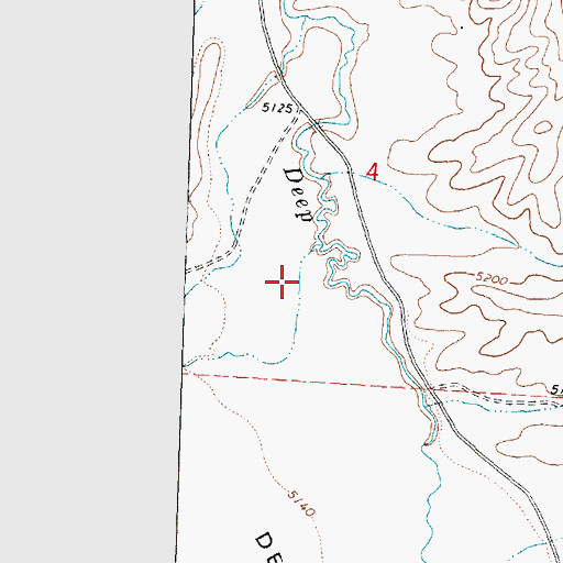 Topographic Map of Deep Creek Valley, UT