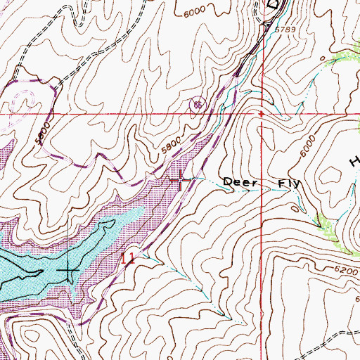 Topographic Map of Deer Fly Hollow, UT