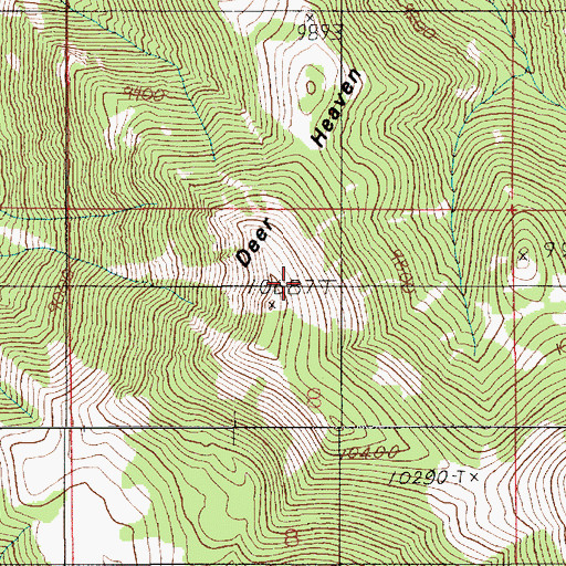 Topographic Map of Deer Heaven, UT