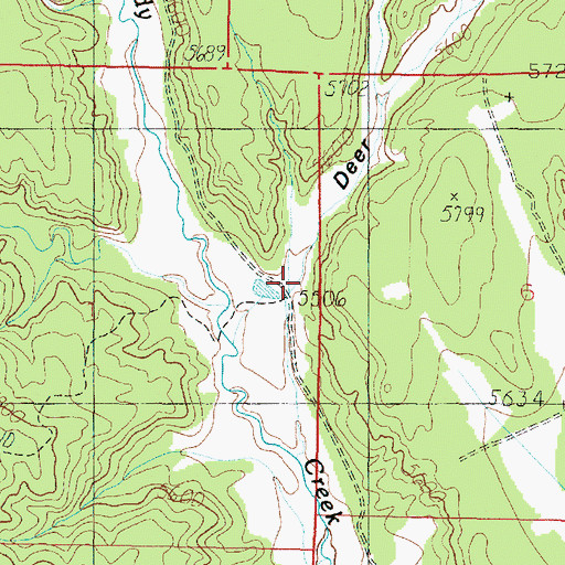 Topographic Map of Deer Hollow, UT