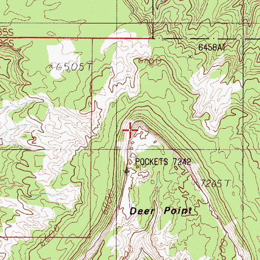 Topographic Map of Deer Point, UT