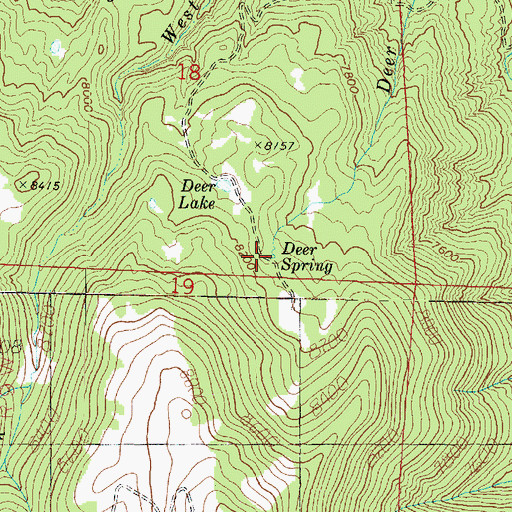 Topographic Map of Deer Spring, UT