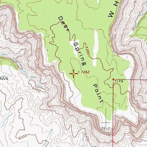 Topographic Map of Deer Spring Point, UT