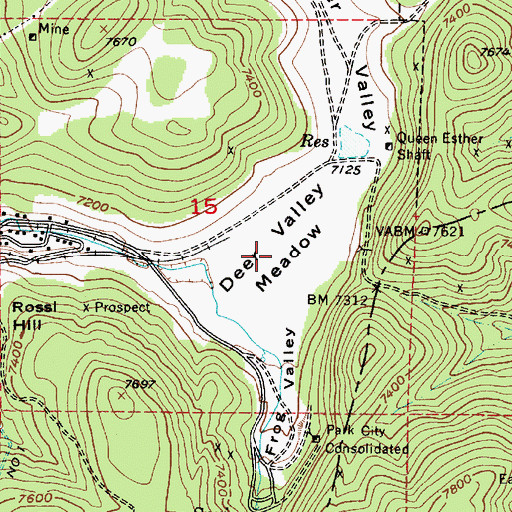 Topographic Map of Deer Valley Meadow, UT
