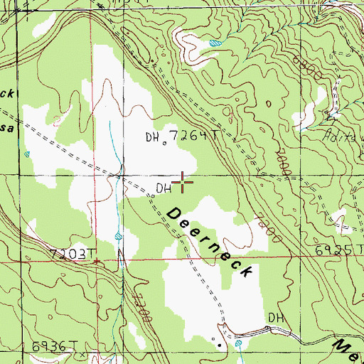 Topographic Map of Deerneck Mesa, UT