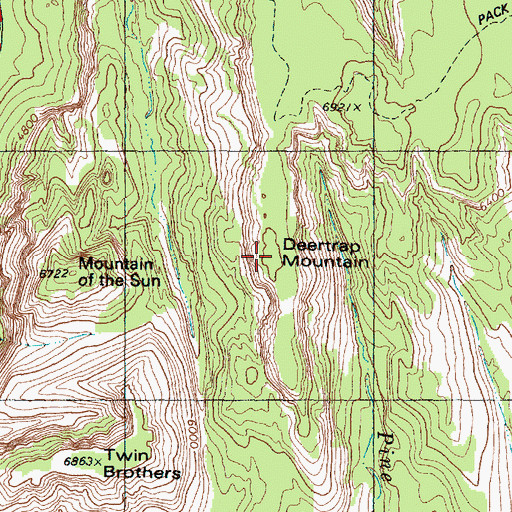 Topographic Map of Deertrap Mountain, UT