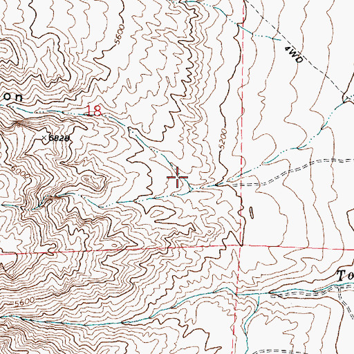 Topographic Map of Dell Canyon, UT