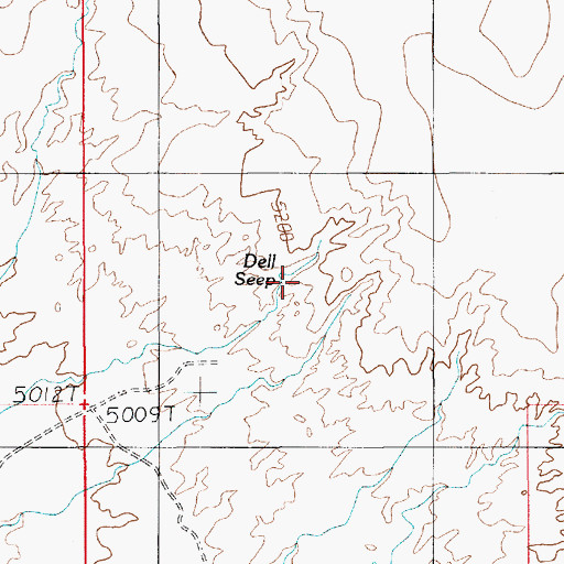 Topographic Map of Dell Seep, UT