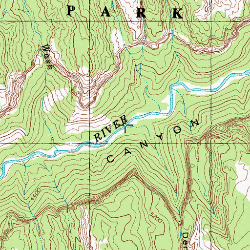 Topographic Map of Dennett Canyon, UT